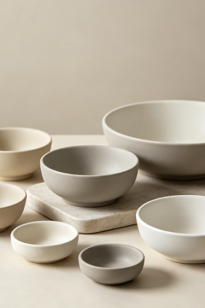 Simple Matte Ceramic Multipurpose Bowl Set